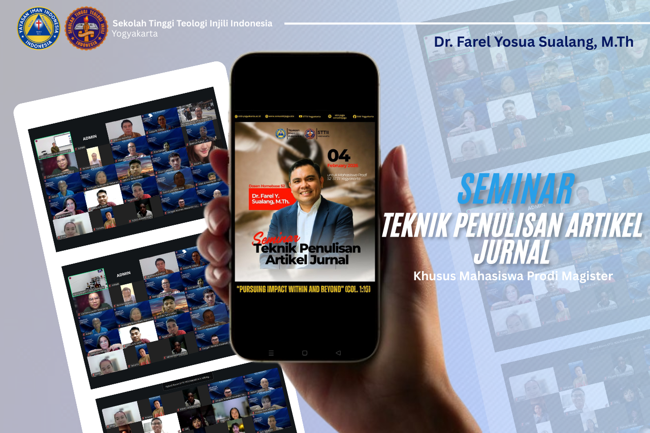 STTII Yogyakarta Gelar Seminar Teknik Penulisan Artikel Jurnal untuk Mahasiswa Pascasarjana